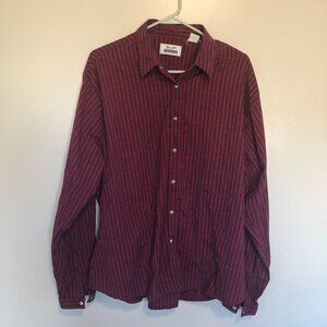 Wrangler Riata Plaid Snap Button Long Sleeve Shirt Size Large